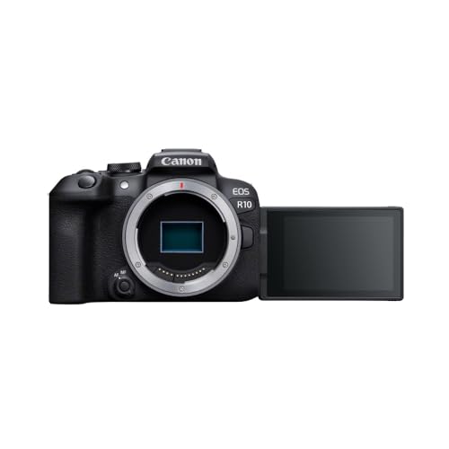 Canon EOS R10 Kamera spiegellos (Hybridkamera, DSLR Upgrade, 15 B/s, 4K Videos, Dual Pixel CMOS AF II Fokussystem, WLAN) schwarz