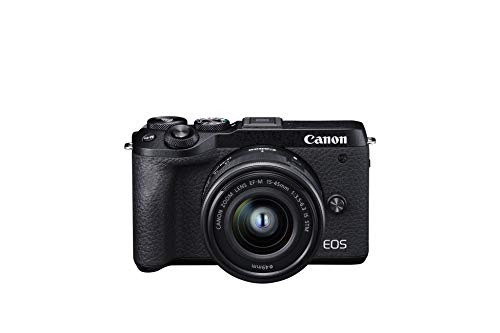 Canon EOS M6 Mark II APS-C Systemkamera mit EF-M 15-45mm IS STM und EVF-DC2 | 32,5 Megapixel, 3-Zoll-Touchscreen, Reihenaufnahmen mit...