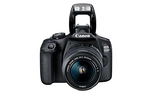 Canon EOS 2000D Spiegelreflexkamera - mit Objektiv EF-S 18-55 IS II (24,1 MP, DIGIC 4+, 7,5 cm (3.0 Zoll) LCD, Display, Full-HD, WIFI,...