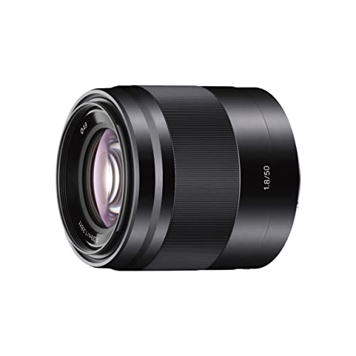 Sony SEL-50F18 Porträt-Objektiv (Festbrennweite, 50 mm, F1.8, APS-C, geeignet für A6700, A6600, A6400, A6100, ZVE10, E-Mount) schwarz
