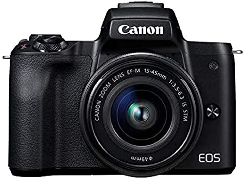 Canon EOS M50 Systemkamera spiegellos - mit Objektiv EF-M 15-45mm IS STM (24,1 MP, dreh- und schwenkbares 7,5 cm (3 Zoll) Touchscreen...
