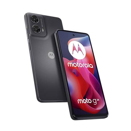 Motorola Mobility Moto g24 Smartphone (6,56'-HD+-Display, 50-MP-Kamera, 8/128 GB, 5000 mAh, Android 14) Matte Charcoal, inkl....