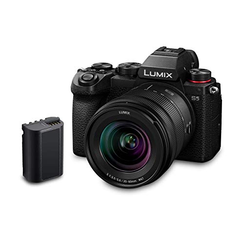 Panasonic LUMIX S DC-S5 Vollformat kamera (4K, L-Mount Bajonett, 24,2 MP Sensor, V-Log, staub- und spritzwassergeschützt), mit...