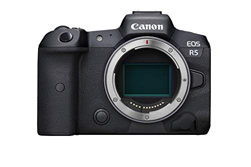 Canon EOS R5 Vollformat Systemkamera - Gehäuse (spiegellos, 45 MP, DIGIC X, 8K RAW, 4K 120p, 5 Achsen Bildstabilisator, 8,01 cm LCD...