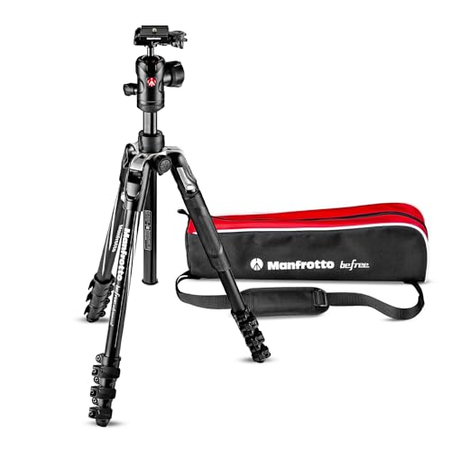 Manfrotto Befree Advanced Kamerastativ mit Hebelklemme, tragbares und kompaktes Reisestativ-Set mit Kugelkopf, Aluminiumstativ für...