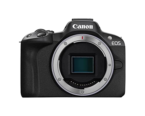 Canon EOS R50 Systemkamera - Spiegellose Kamera (Digitalkamera mit Autofokus und Motiverkennung für Augen Tiere Fahrzeuge, 4k...