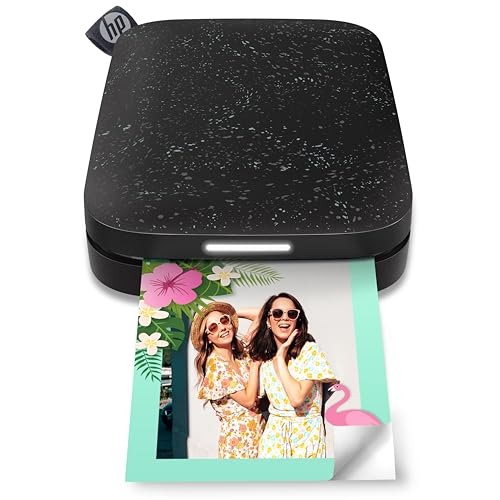 HP Sprocket 2x3' Sofortbilddrucker für Smartphones - Tragbarer, kabelloser Farbdrucker - Zink-Fotopapier mit Kleberückseite - Drucke...