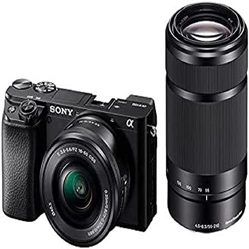 Sony Alpha 6100 | APS-C Spiegellose Kamera mit Sony 16-50mm und Sony 55-210mm Zoomobjektiven ( Schneller 0,02s AF,AF mit Augenerkennung...