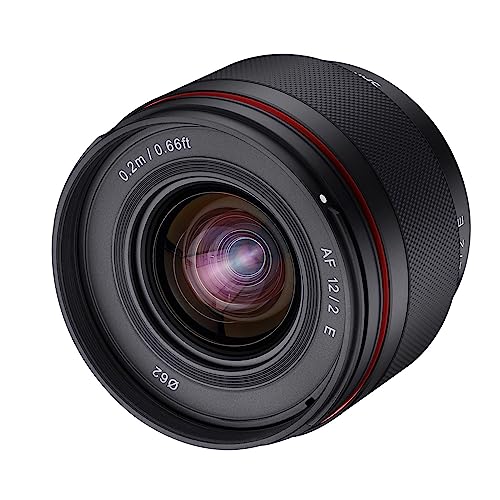 Samyang AF 12mm F2.0 E Objektiv für Sony E – Autofokus APS-C Weitwinkel Festbrennweite Objektiv für Sony E Mount APSC, für Kameras...