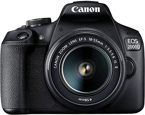 Canon EOS 2000D Spiegelreflexkamera Battery Kit (24,1 MP, DIGIC 4+, 7,5 cm (3,0 Zoll) LCD, Display, Full-HD, WiFi, APS-C CMOS-Sensor)...