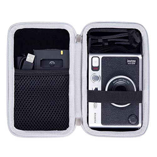 Khanka Kameratasche mit Fotoalbum für Fujifilm Instax Mini Evo Hybrid Sofortbildkamera & Fotodrucker 2-in-1 (Tasche+Fotoalbum,...