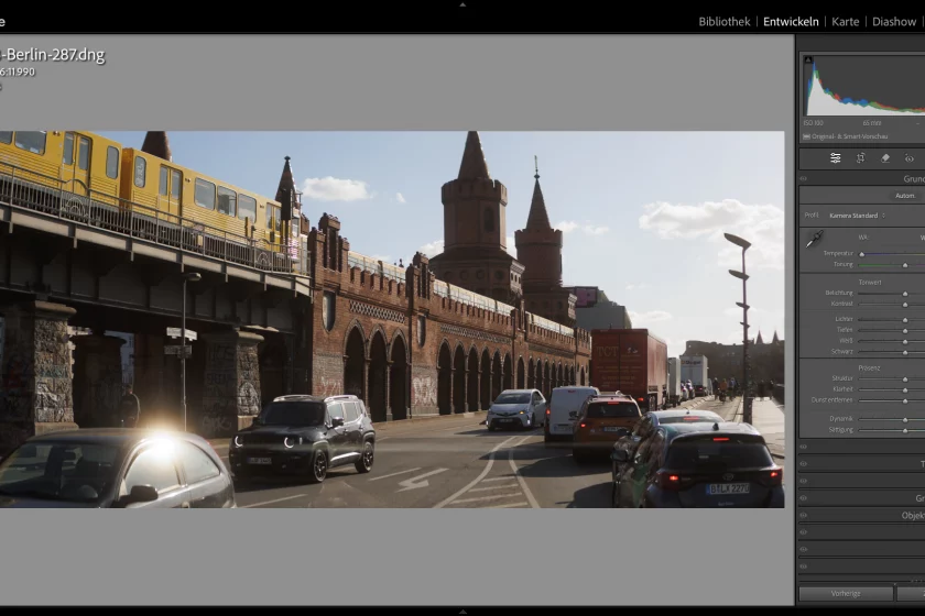 Fotos aus anamorphotischen Objektiven in Lightroom entzerren