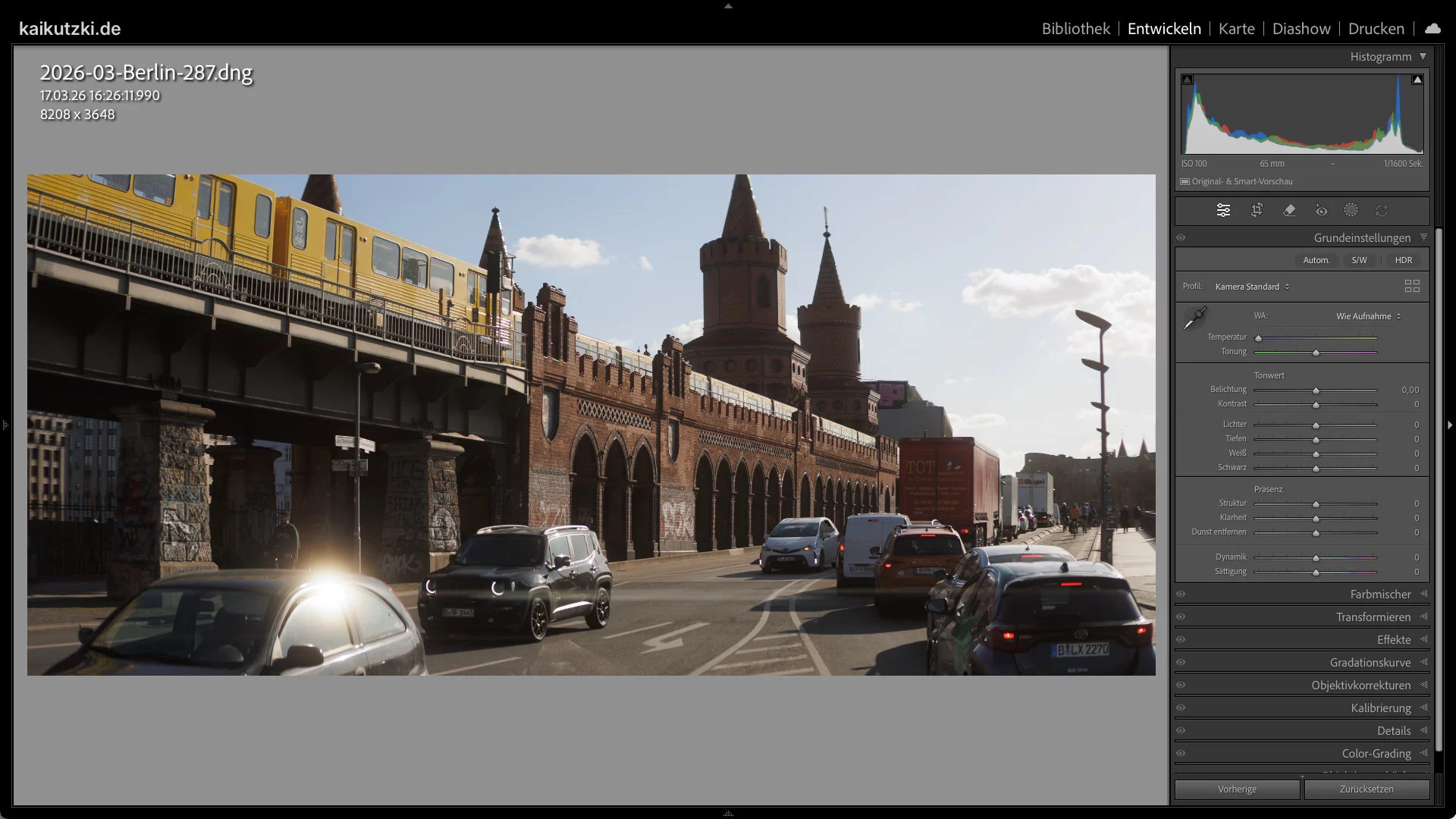 Fotos aus anamorphotischen Objektiven in Lightroom entzerren