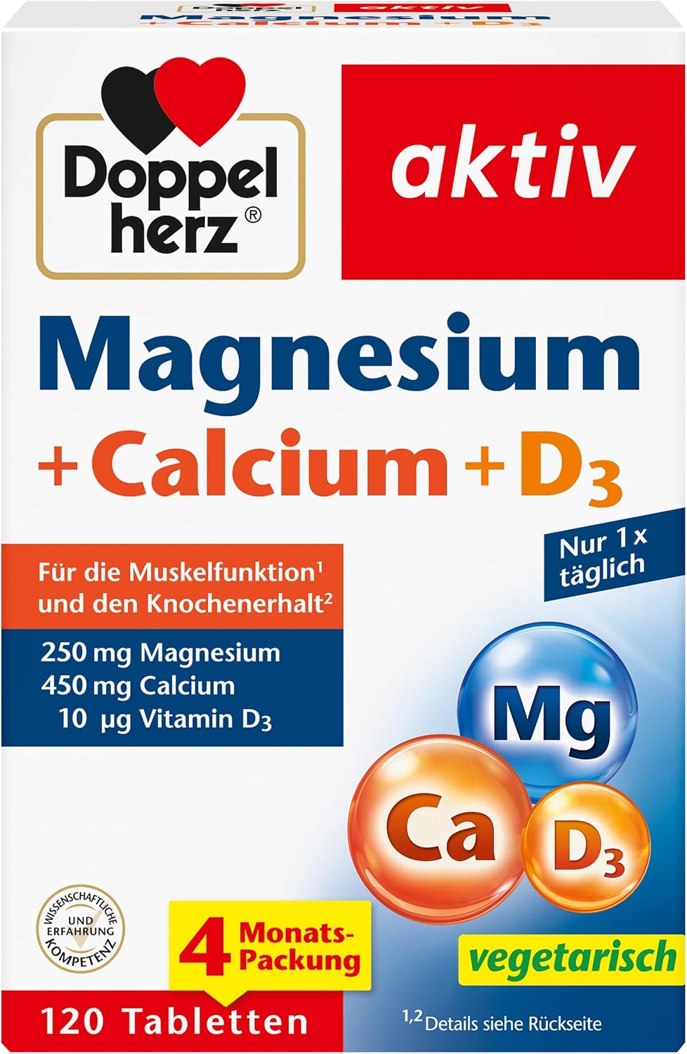 Doppelherz Magnesium + Calcium + D3